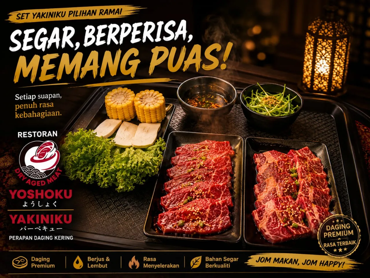 Yoshoku Yakiniku Mix Platter - Premium Wagyu with Free Drink